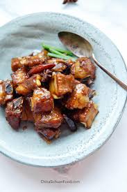 red braised pork ribs china sichuan food