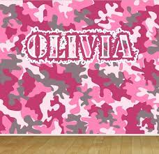 Tag Camouflage Army Pink Camo Wall