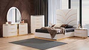 Gold Wood Bedroom Set By Galaxy Furniture