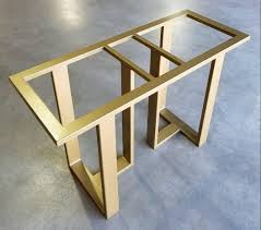 custom made metal console table base by