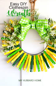 diy clothespin spring wreath tutorial