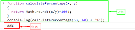 calculate percene in javascript