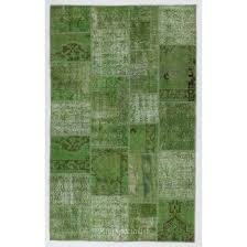 light green handmade patchwork rug
