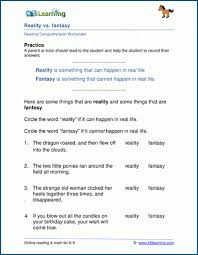 fact or fiction worksheets k5 learning