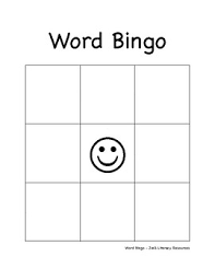 Word Bingo Template Primary By Jens Literacy Resources Tpt