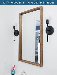 i organizing diy wood framed mirror