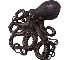 Octopus Wall Decor Bronze Sculptures In