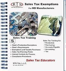 Sales Tax Exemptions For Maryland Manufacturers Maryland