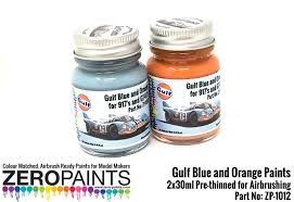 gulf blue and orange paints 2x30ml zp