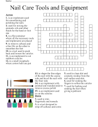 nail care tools and equipment crossword