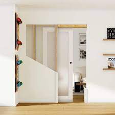 White Wood Pocket Door Frame