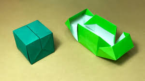 origami gift box with one piece of paper
