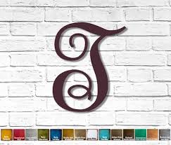 Letter T Metal Wall Art Home Decor