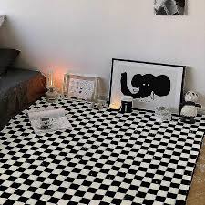 creative checkerboard carpet black