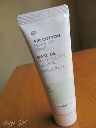theface air cotton makeup base spf
