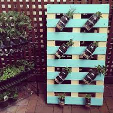 Diy Pallet Mason Jar Herb Garden