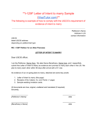 letter of intent to marry sle i 129f