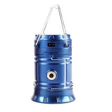 Wholesale Rechargeable Solar Camping Lantern Portable Camping Lanterns Outdoor Tent Light Lamp Blue From China