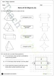 Shape Worksheets Year 5 Teaching Resource Nets Of Solids Geometry