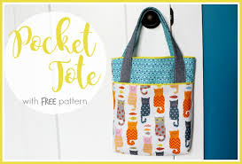 Click here to get the free pattern **** you are purchasing a pdf sewing pattern only, not the finished product. How To Make A Tote Bag With Pockets Library Bag Tutorial Free Pattern