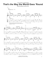Round and round chords song from perry como. John Prine That S The Way The World Goes Round Sheet Music Download Printable Country Pdf Score How To Play On Guitar Tab Sku 405095