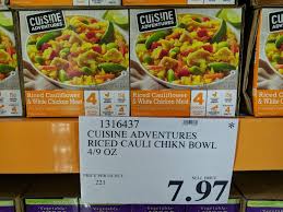 If you're starting to miss rice, grab this low carb costco item. Cuisine Adventures Riced Cauliflower Chicken Bowls 7 97 Costco Clearance Chicken Bowl Cauliflower Rice Cuisine