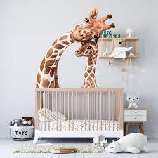 Baby Giraffe Wall Decal For Safari
