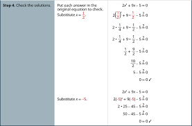 Solve Quadratic Equations Using The