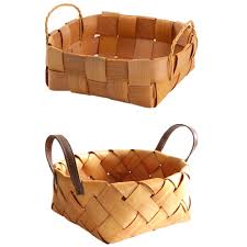 small wooden decorative woodchip basket