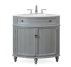 A cramped bathroom is anything but relaxing so investing in any of our corner sinks can give you some much needed space. 24 Thomasville Gray Modern Corner Bathroom Vanity Gd 47566ck