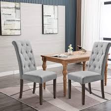Target/furniture/set of parsons chairs (1235)‎. Tufted Fabric Parsons Dining Chairs Set Of 2 39 8 X22 4 X17 5 Upholstered High Back Padded Dining Chairs W Solid Wood Legs Classic Linen Parsons Chair For Home Kitchen Living Room Gray S1588 Walmart Com Walmart Com