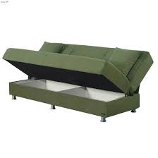 atlanta armless sofa bed in green