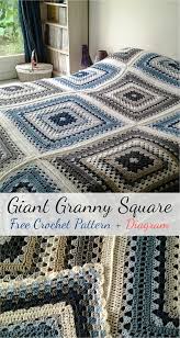 I'm guessing it's from the 40's. Free Crochet Pattern Giant Granny Square Diagram