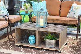 Diy Outdoor Crate Coffee Table With