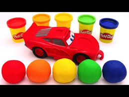 Learn Colors With Play Doh Disney Pixar Lightning Mcqueen For Kids Youtube