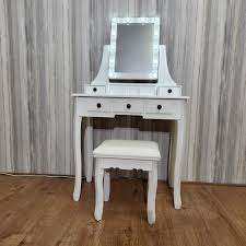dressing table with mirror led bulbs