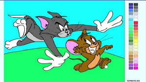 Tom is a cat who is forever on the tail of his little housemate : Tom And Jerry Coloring Page Tom And Jerry Coloring Game Youtube