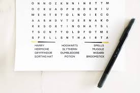 harry potter word search pretty