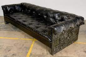 Brutalist Chesterfield Style Sofa By