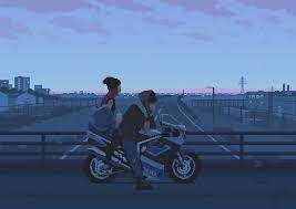 Create amazing pixel art anywhere and anytime! Lovers At Dusk Animated Pixel Art On Behance