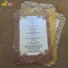 Us 70 0 Diy Customzied 50pcs Inc34 Laser Cut Wedding Invitations Card Wedding Rose Purple Pearl Paper Invitation Card Party Favors In Cards