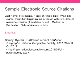 Mla Format Resources Sample Page And Citation Examples