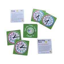 tell the time card games easyread