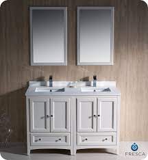 99 6% coupon applied at checkout save 6% with coupon Fresca Fvn20 2424aw Oxford 48 Traditional Double Sink Bathroom Vanity In Antique White