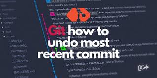 git how to undo most recent commit