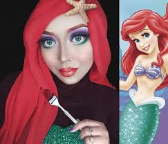 elsa princess jasmine hijab make up