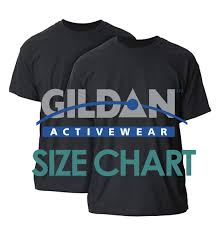 gildan shirt size chart for men women