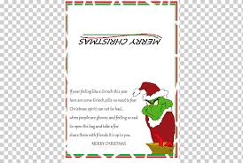 Though not quite as mean. Grinch Candy Cane Santa Claus Christmas Day Poetry Santa Claus Holidays Text Rectangle Png Klipartz