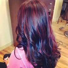 Pinterest | pinterest helps you find the inspiration to create a life you love. Black Hair With Cherry Highlights Beauties Pinterest Kapsels Haar Haarstylen