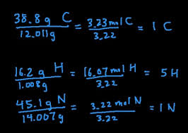 molecular formula given m percent